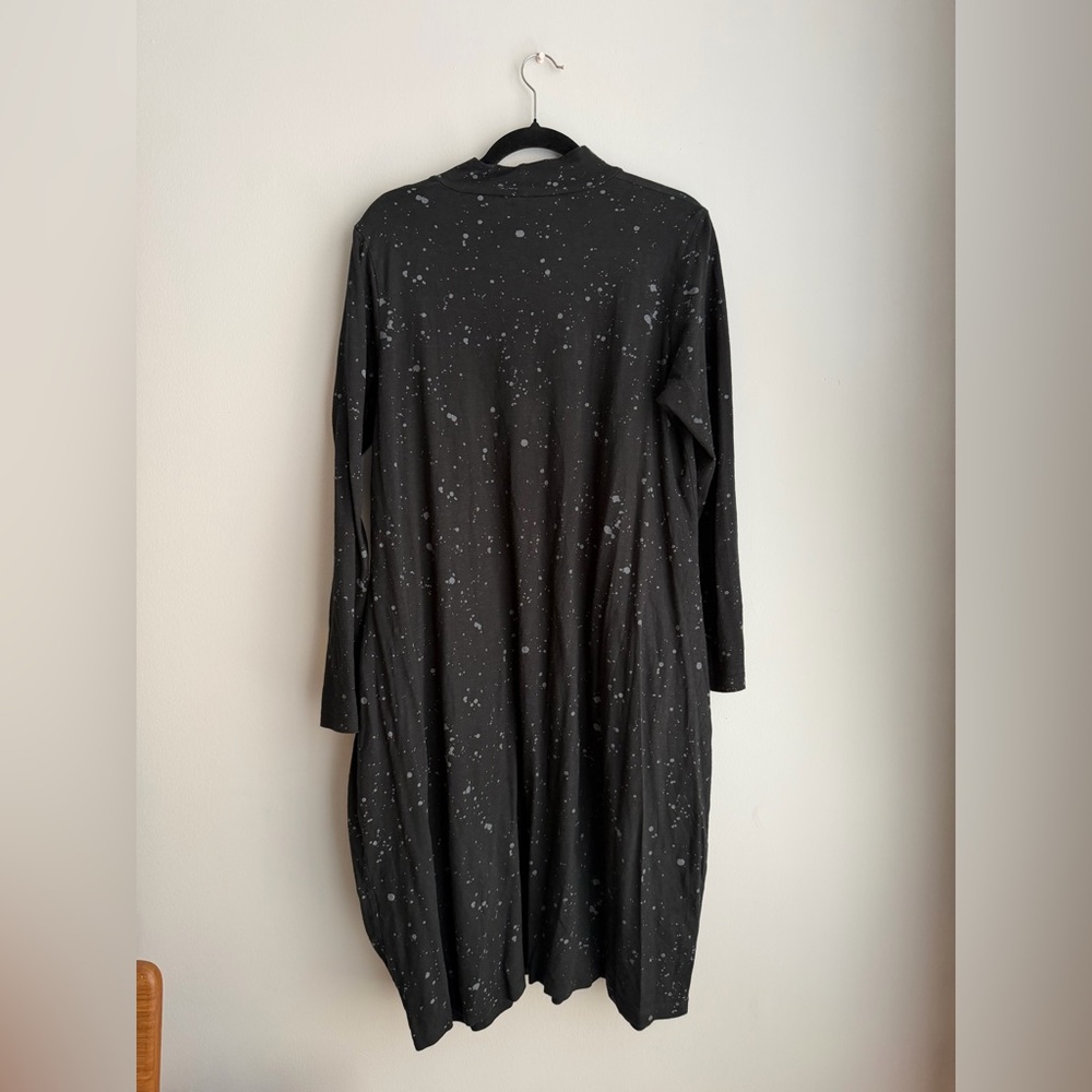 Black Speckled Long Sleeve Women’s Dress - Picture 4 of 5